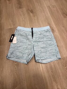Public Rec Flex Short Mens 38x7.5" Blue Brushed Mist Lined Hybrid Athletic NWT